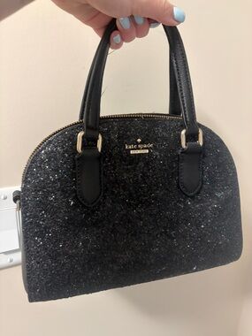 kate spade Black Glitter Dome Satchel